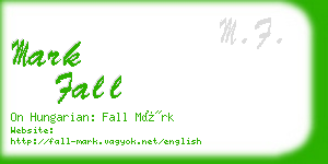 mark fall business card